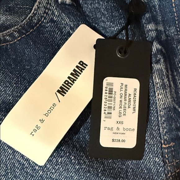 Rag & Bone Miramar Blue Denim Pants - Picture 3 of 5